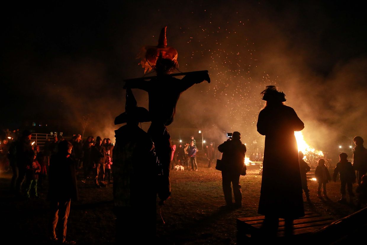 27.10.2018 Luxembourg,  Munshausen, bei der Robbesscheier, Trauliicht, Grusel, Geister Hintergrund der Geschichte, Geisterumzug,  photo Anouk Antony