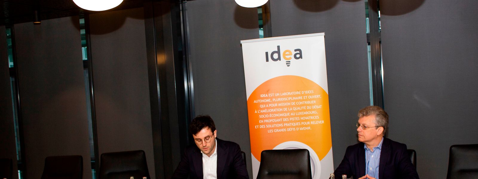 Thomas Valici et Muriel Bouchet lors de la conférence de presse du rapport annuel de la Fondation IDEA. 