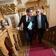Rentrée parlementaire, Chambre des Députés.Xavier Bettel et Pierre Gramegna Photo: Guy Wolff