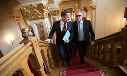 Rentrée parlementaire, Chambre des Députés.Xavier Bettel et Pierre Gramegna Photo: Guy Wolff