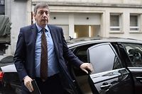 Vice-Prime Minister and Interior Minister Jan Jambon arrives for a Minister's council meeting of the federal government in Brussels on April 15, 2016. / AFP PHOTO / BELGA / DIRK WAEM / Belgium OUT