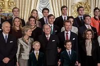 9.1. Luxemburg-Stadt / 95ster Geburtstag von Grossherzog Jean / Gruppenfotos Grossherzoglicher Palast / 2. Bild , nur die Familie , Kinder , Enkelkinder und Urenkel Foto:Guy Jallay