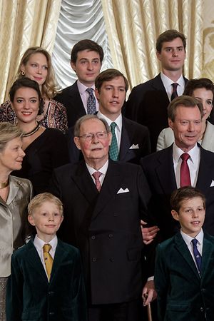 9.1. Luxemburg-Stadt / 95ster Geburtstag von Grossherzog Jean / Gruppenfotos Grossherzoglicher Palast / 2. Bild , nur die Familie , Kinder , Enkelkinder und Urenkel Foto:Guy Jallay