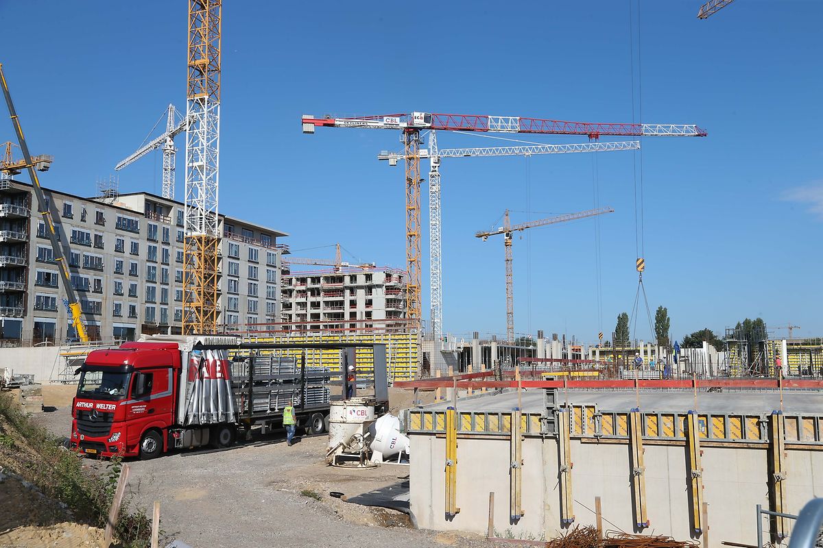 23.8.2017 Luxembourg, Gasperich,  chantier Gasperich ban, Bauarbeiten photo Anouk Antony