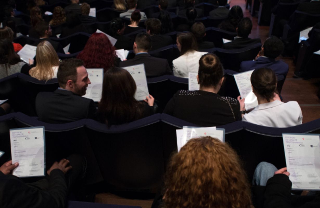Remise des diplomes CATP/CITP/DAP et Promotion du Travail a la Philarmonie, Luxembourg, le 01 Mars 2015. Photo: Chris Karaba