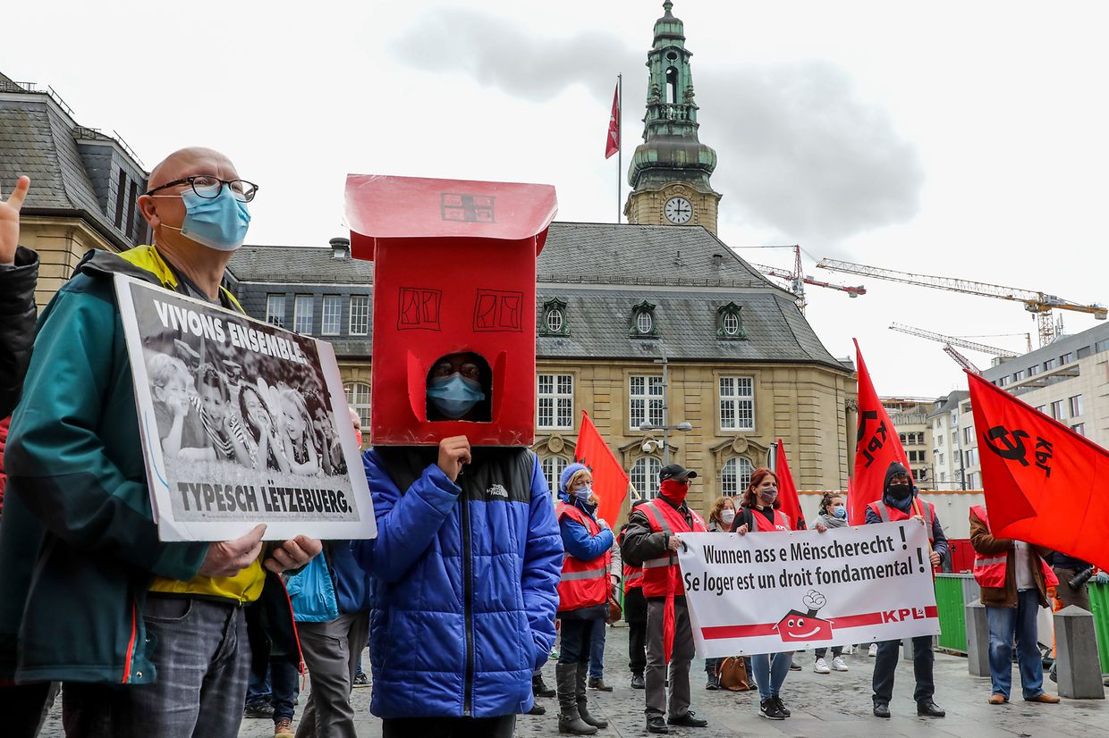 Am Samstag wurde in Luxemburg für das Recht auf Wohnen demonstriert.
