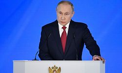 Russian President Vladimir Putin addresses the Federal Assembly at the Manezh exhibition hall in downtown Moscow on January 15, 2020. (Photo by Alexander NEMENOV / AFP)