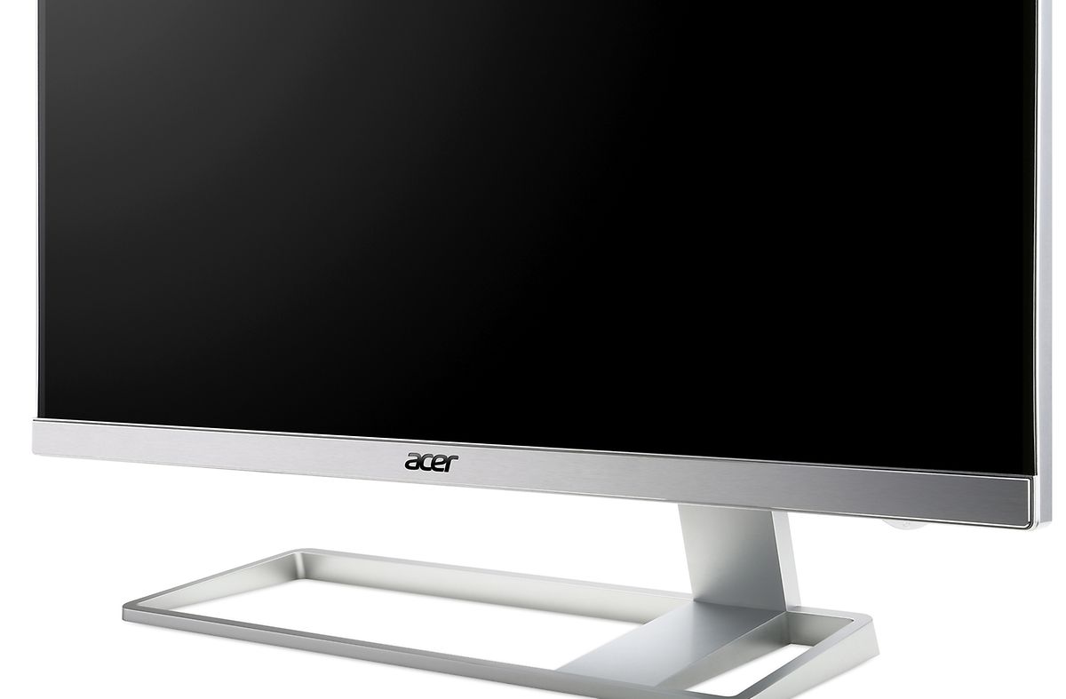 Sticht durch seinen asymmetrischen Standfuß ins Auge: Der 27 Zoll große 4K-Monitor S277HK von Acer (ab ca. 680 Euro). 
