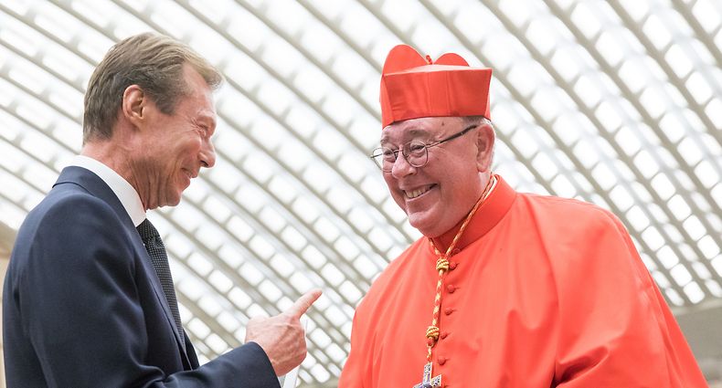 Kardinal Hollerich zusammen mit Großherzog Henri in Rom. 