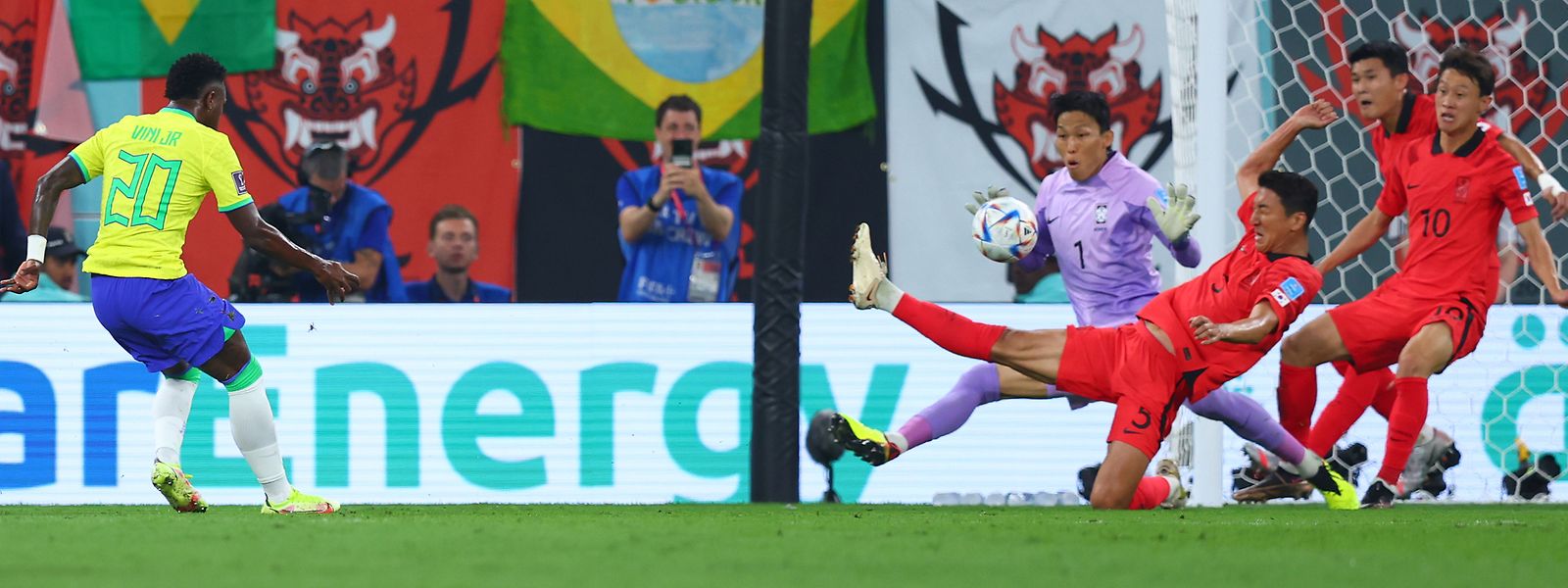 Brasilien zieht nach einem torreichen Achtelfinale gegen Südkorea eine Runde weiter. Hier trifft Vinicius Junior.
