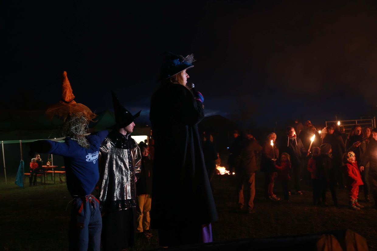 27.10.2018 Luxembourg,  Munshausen, bei der Robbesscheier, Trauliicht, Grusel, Geister Hintergrund der Geschichte, Geisterumzug,  photo Anouk Antony