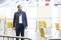 Politik, Visite Impfzentrum Halle Victor Hugo, Luc Feller, Foto: Chris Karaba/Luxemburger Wort