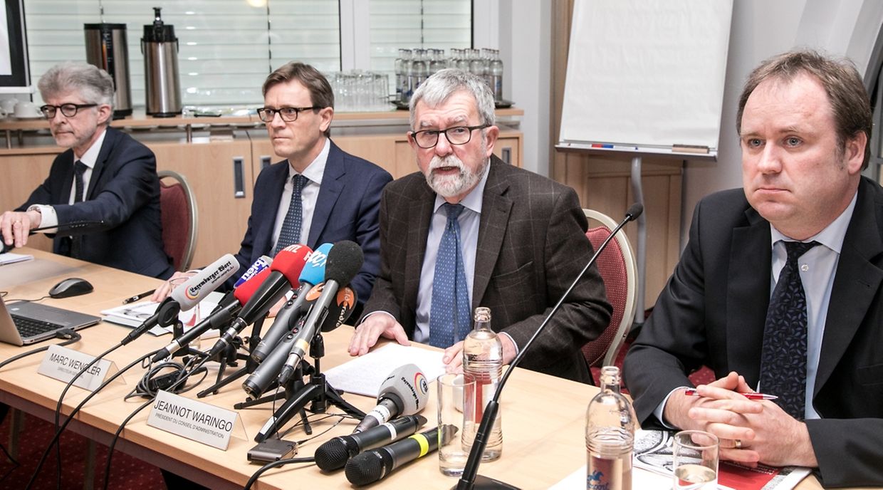 Marc Wengler, Jeannot Waringo et Marc Hoffmann, lors de la conférence de presse organisée ce jeudi à Luxembourg