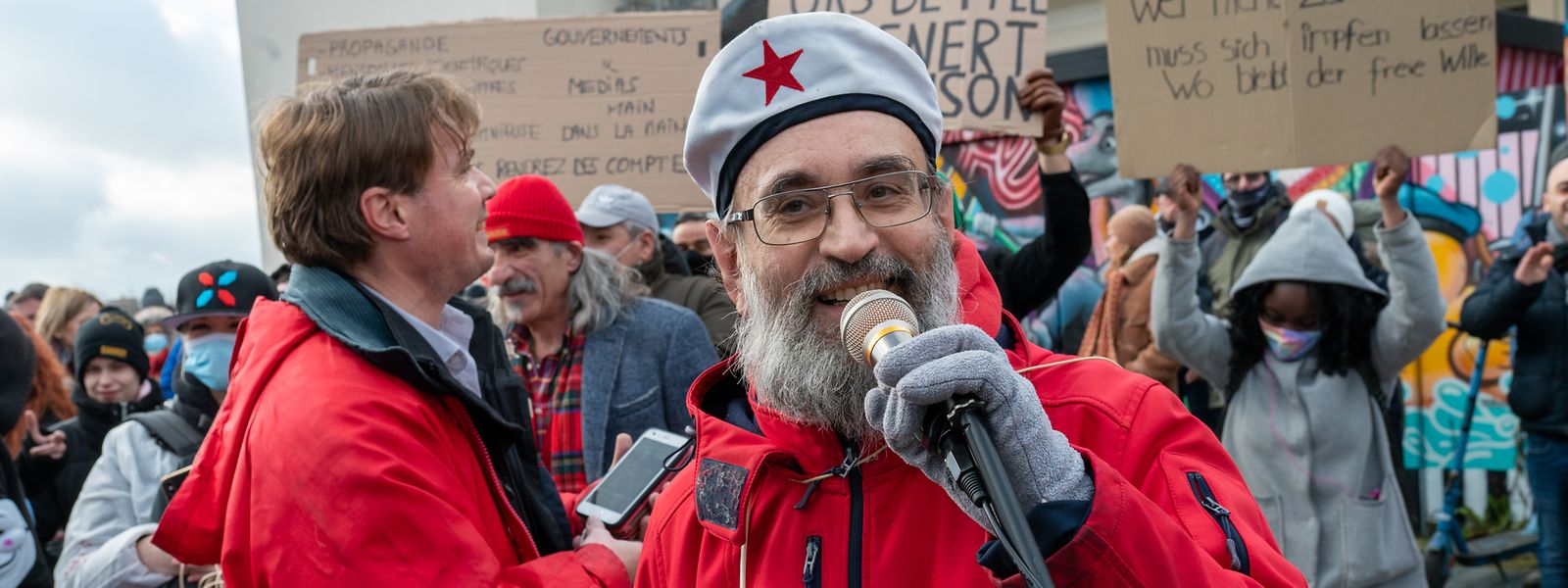 Jean-Marie Jacoby organisiert seit November 2020 wöchentlich Demonstrationen in der Hauptstadt. 