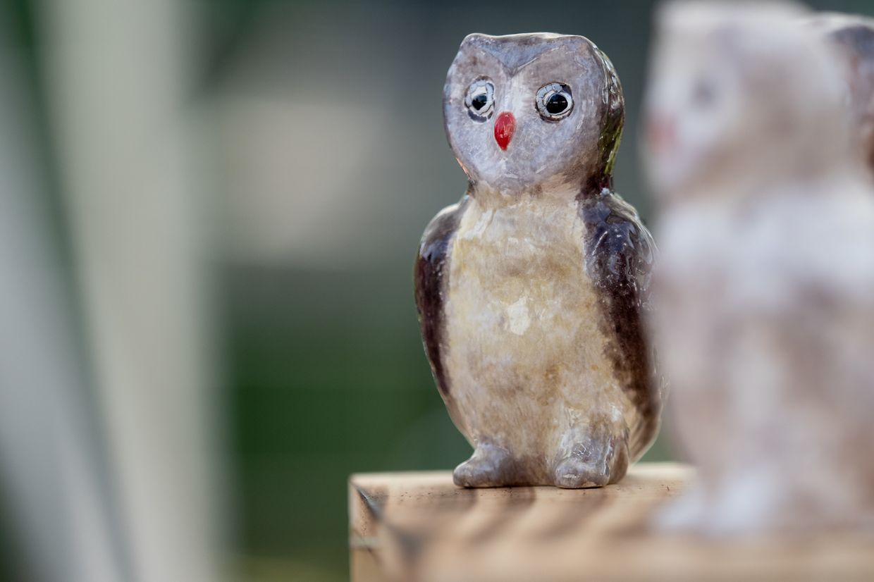 In allen Farben und Formen gab es die Péckvillercher: ob als Eule...