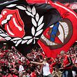 Benfica's supporters celebrating during their Portuguese First League soccer match against Vitoria de Guimaraes played at Luz stadium in Lisbon, Portugal, 13th May 2017. TIAGO PETINGA/LUSA