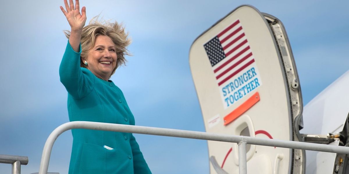 Die demokratische Präsidentschaftskandidatin Hillary Clinton am Sonntag in Philadelphia, Pennsylvania.