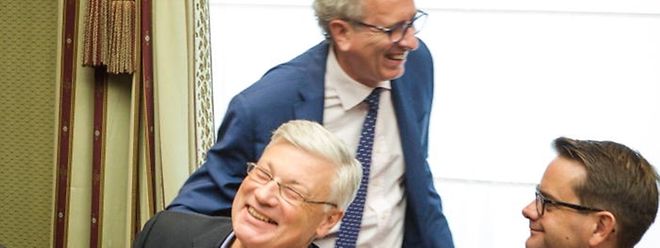 CSV-Fraktionschef Claude Wiseler (l.), CSV-Generalsekretär Laurent Zeimet (r.) und Pierre Gramegna (Mitte): Mit substanzieller Kritik an der Steuerreform tun sich die Christsozialen nach wie vor schwer.