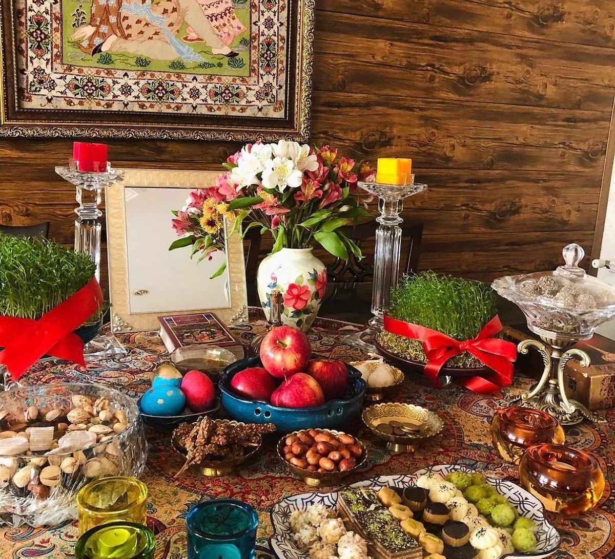 Haft Sin, the table set with symbols of the NoRooz celebration in Iran