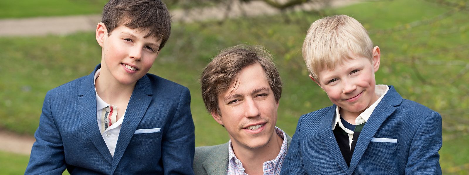 Prinz Louis mit seinen Söhnen Gabriel (l.) und Noah.