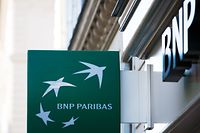 (FILES) This file photo taken on March 4, 2010 taken in Paris, shows the logo of French bank BNP. - Giant French lender BNP Paribas said on December 20, 2021 it had sold its US retail and commercial banking arm Bank of the West for $16.3 billion in cash. (Photo by Loic VENANCE / AFP)