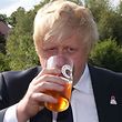 Former London Mayor, and "Vote Leave" campaigner, Boris Johnson drinks a pint of beer ahead of meeting with members of the public and supporters in Piercebridge, near Darlington, north-east England on June 22, 2016, as he continues to campaign for a Brexit ahead of the June 23 EU referendum.
Wednesday is the last day of campaigning for Britain's referendum on whether or not to stay in the EU, a momentous decision with far-reaching implications for Britain and Europe.
 / AFP PHOTO / SCOTT HEPPELL