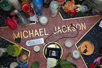 Erinnerung: Michael Jacksons Stern auf dem  "Hollywood Walk of Fame".