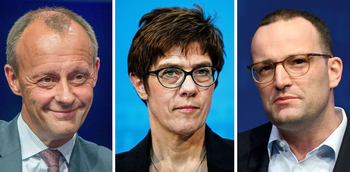 Friedrich Merz, Annegret Kramp-Karrenbauer und Jens Spahn sind Kandidaten für den Parteivorsitz der CDU. (v.l.n.r.)