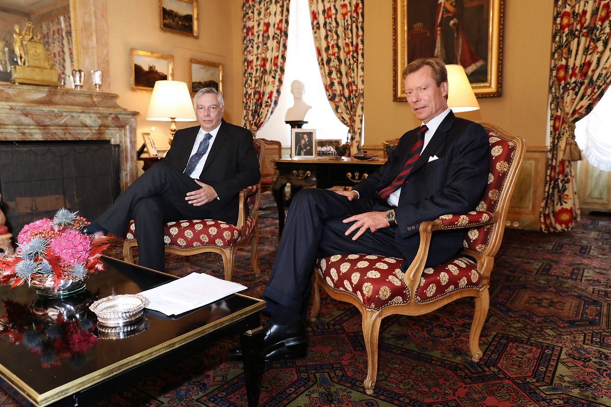 Der Vorsitzende des Staatsrats, Georges Wiwenes, am Montagmorgen beim Großherzog.