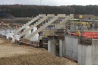 Die Arbeiten am nationalen Stadion schreiten schnell voran. 