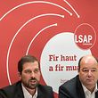 Yves Cruchten (Generalsekretär) und Claude Haagen (Parteipräsident) wollen das starke Ergebnis der LSAP von 2011 wiederholen. 