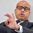 Sanjeev Gupta, head of the GFG Alliance, gestures as he speaks during an interview with AFP in London on 28 January, 2019. 