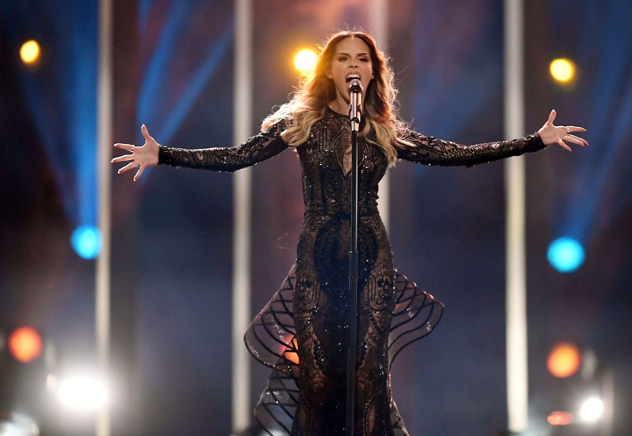 Croatia's singer Franka performs the song "Crazy" during the first semifinal of the 63rd edition of the Eurovision Song Contest 2018 at the Altice Arena in Lisbon, on May 8, 2018.
The Eurovision Song Contest 2018 will be held in the Portuguese capital Lisbon from May 8 until May 12, 2018. / AFP PHOTO / FRANCISCO LEONG