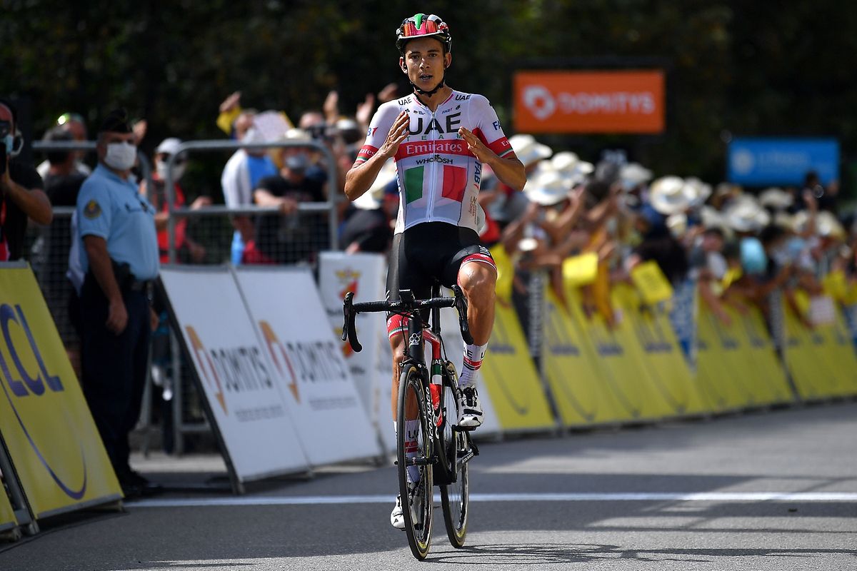 Davide Formolo rettete seinen Vorsprung ins Ziel.