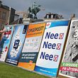 Referendum,Plakate.,Place Guillaume. Foto:Gerry Huberty