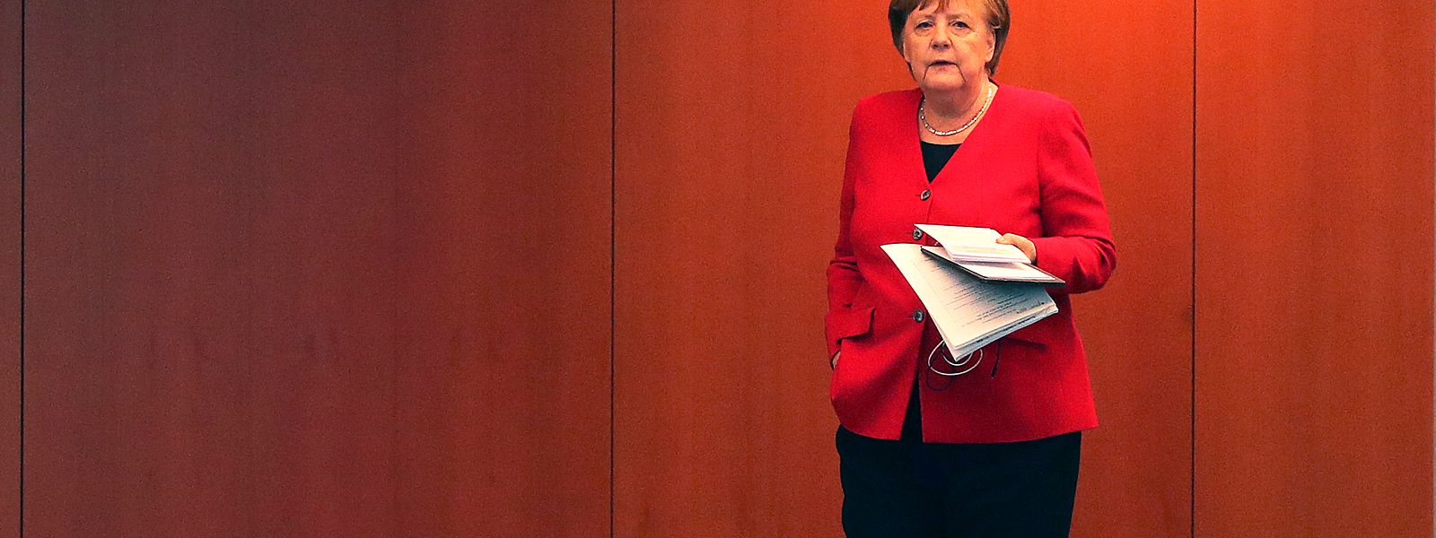 Bundeskanzlerin Angela Merkel (CDU) vor dem Treffen mit den Ministerpräsidenten.