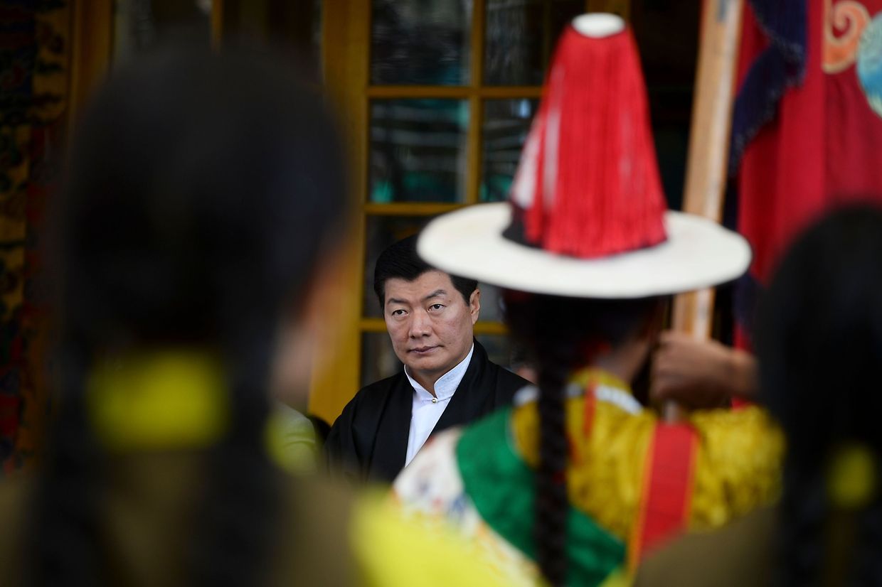 Lobsang Sangay, premier ministre du gouvernement tibétain, a célébré l'anniversaire en Inde où il est exilé.