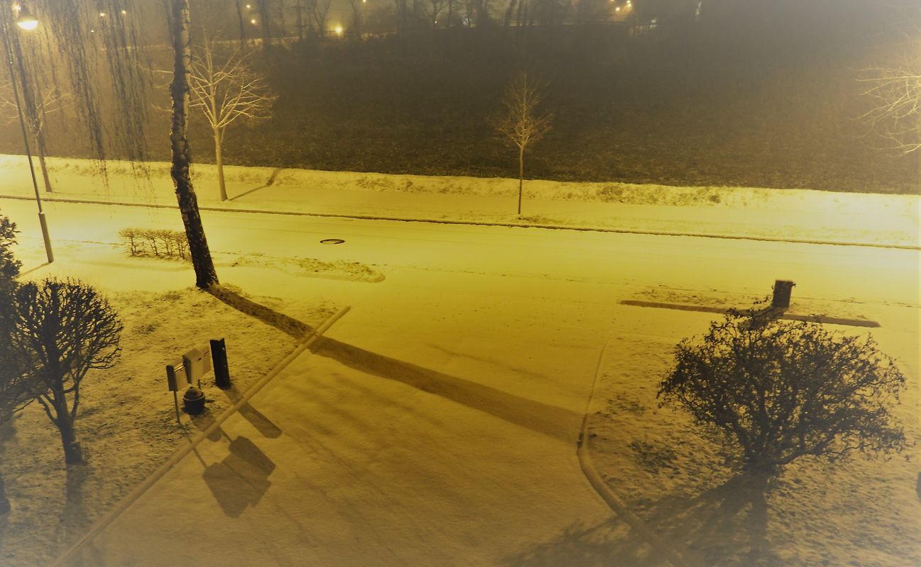 Kurz nach Mitternacht hat es in Erpeldingen an der Sauer geschneit. Robert Britz war der erste, der uns seine Bilder zukommen ließ. Er schrieb zu seinen Fotos: "Ech bleiwen op, ët ass schéin dem Schnéi nozekucken."