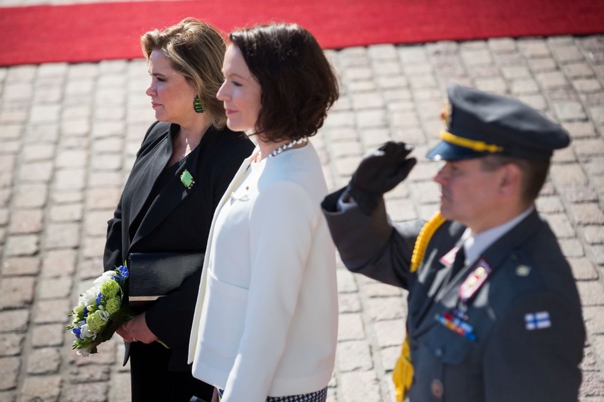Großherzogin Maria Teresa und Jenni Haukio, Frau des finnischen Staatspräsidenten.