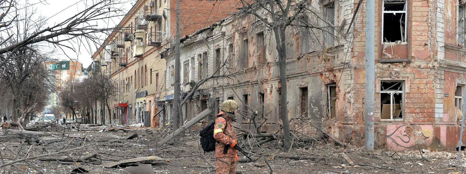 Verheerende Zerstörung in der ukrainischen Stadt Charkiw.