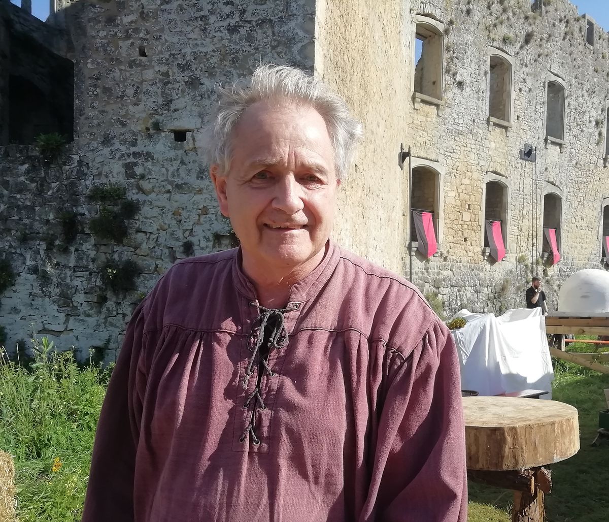 Georges Simon from Friends of Koerich Castle, explains the ruins date back to 1338