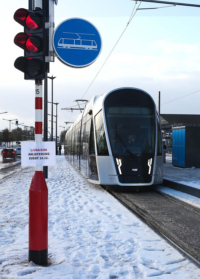 10.12.2017 Luxembourg, Kirchberg, Einweihung Tram, Tramsschienen, Mobilitéit , CFL, photo Anouk Antony