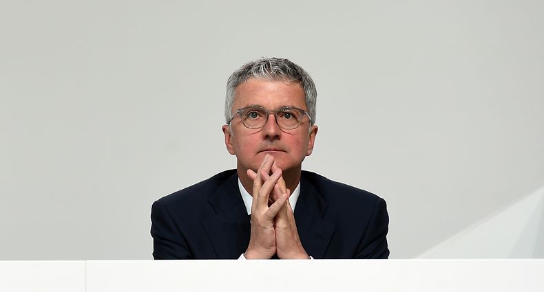 (FILES) In this file photo taken on May 18, 2017 Rupert Stadler, CEO of German car producer Audi AG, is pictured prior to Audi's annual general meeting in Neckarsulm, Germany. 
Audi chief executive Rupert Stadler has been arrested on suspicion of fraud in connection with parent company Volkswagen's "dieselgate" emissions cheating scandal, German prosecutors said on June 18, 2018.  / AFP PHOTO / Christof STACHE