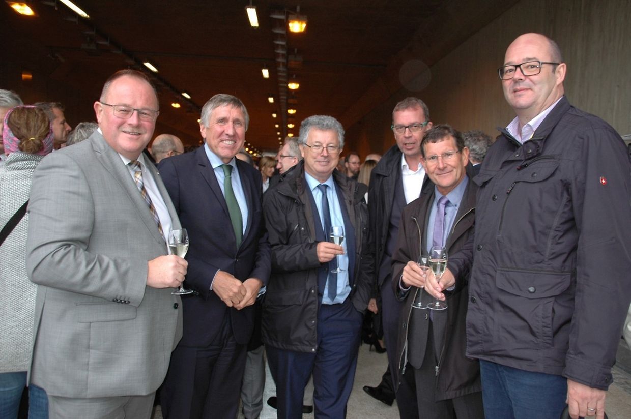 Romain Schneider, François Bausch, Emile Eicher, Camille Gira, Gusty Graas et Claude Hagen (de g.à dr.)