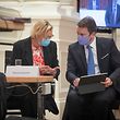 IPO,Chamber Covid Restruktiounen,Xavier Bettel,Paulette Lenert.,Foto: Gerry Huberty/Luxemburger Wort