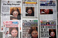 Maximales Medieninteresse: Amanda Knox auf den Titelseiten der britischen Presse.