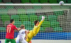 O luso-luxemburguês Dany Mota em ação no encontro com os Italianos, que deu a vitória às 'quinas'. 