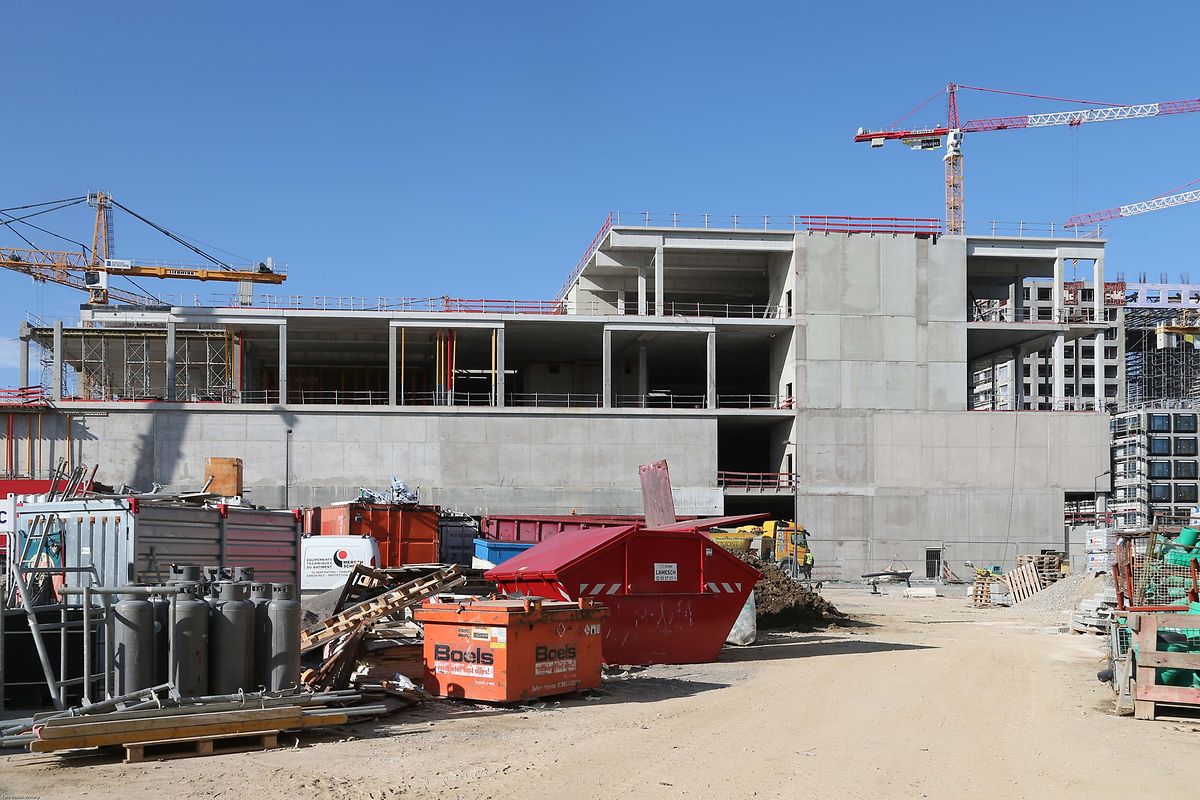 23.8.2017 Luxembourg, Gasperich,  chantier Gasperich ban, Bauarbeiten, Auchan  photo Anouk Antony