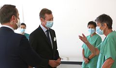 Grão-Duque numa visita recente ao centro de cuidados avançados de Ettelbruck.