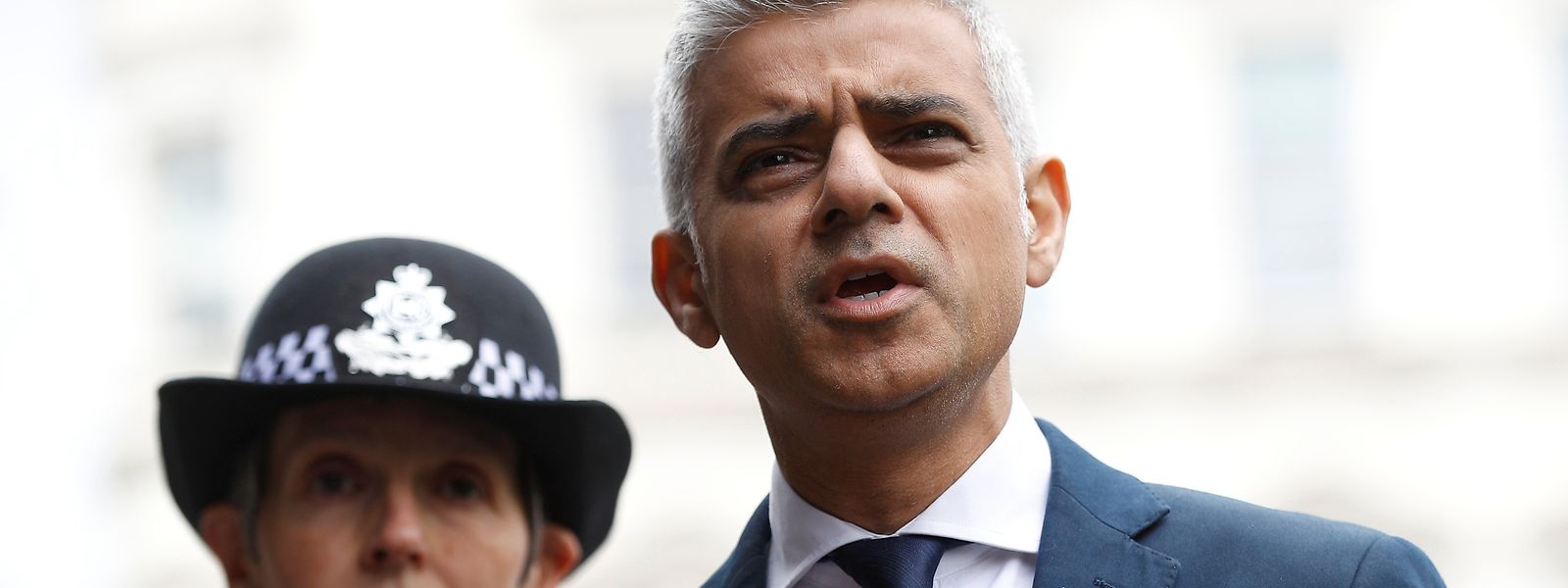 Sadiq Khan (hier mit Londons Polizeichefin Cresida Dick) will Donald Trump ausladen. 